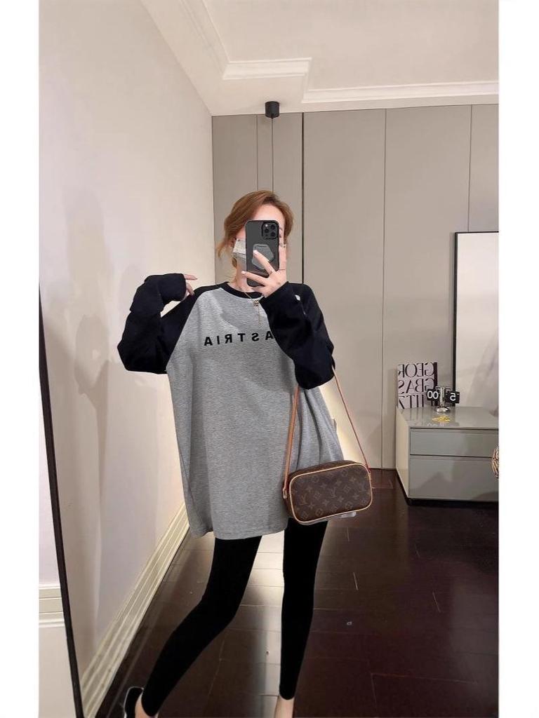 Plus Size Women’s Oversized Long Sleeve T-Shirt for Autumn/Winter – Warm, Versatile Base Layer