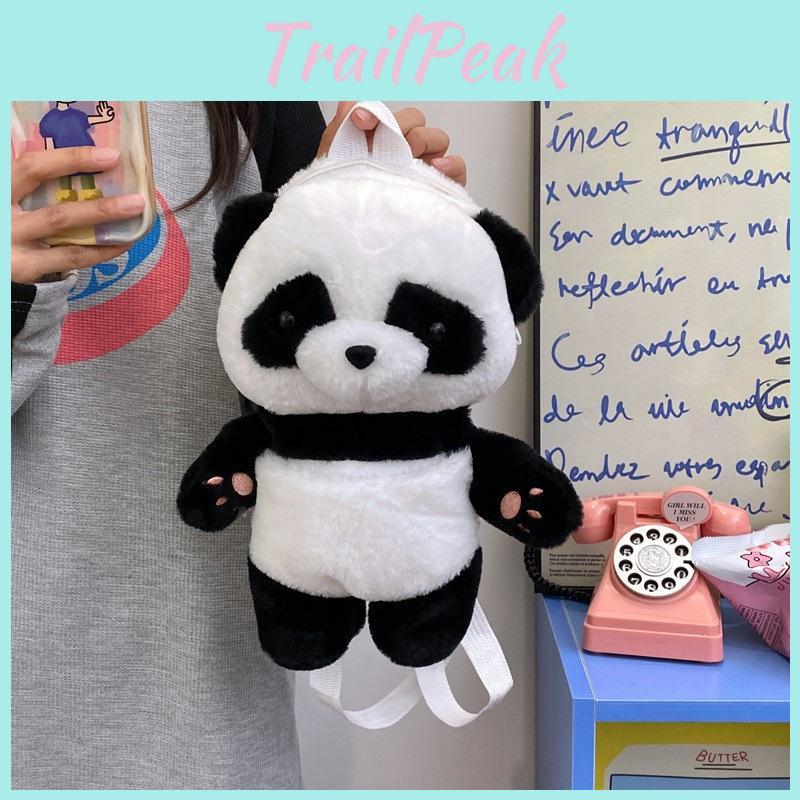 Brown Bear Panda Plush Toy Backpack Animal Bag With Adjustable Shoulder Straps