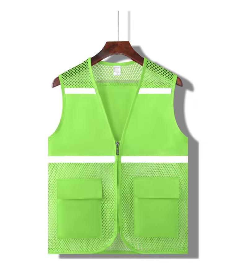 Gilet Estivo in Rete Personalizzato con Tasche - Camicia Traspirante per Attività di Volontariato