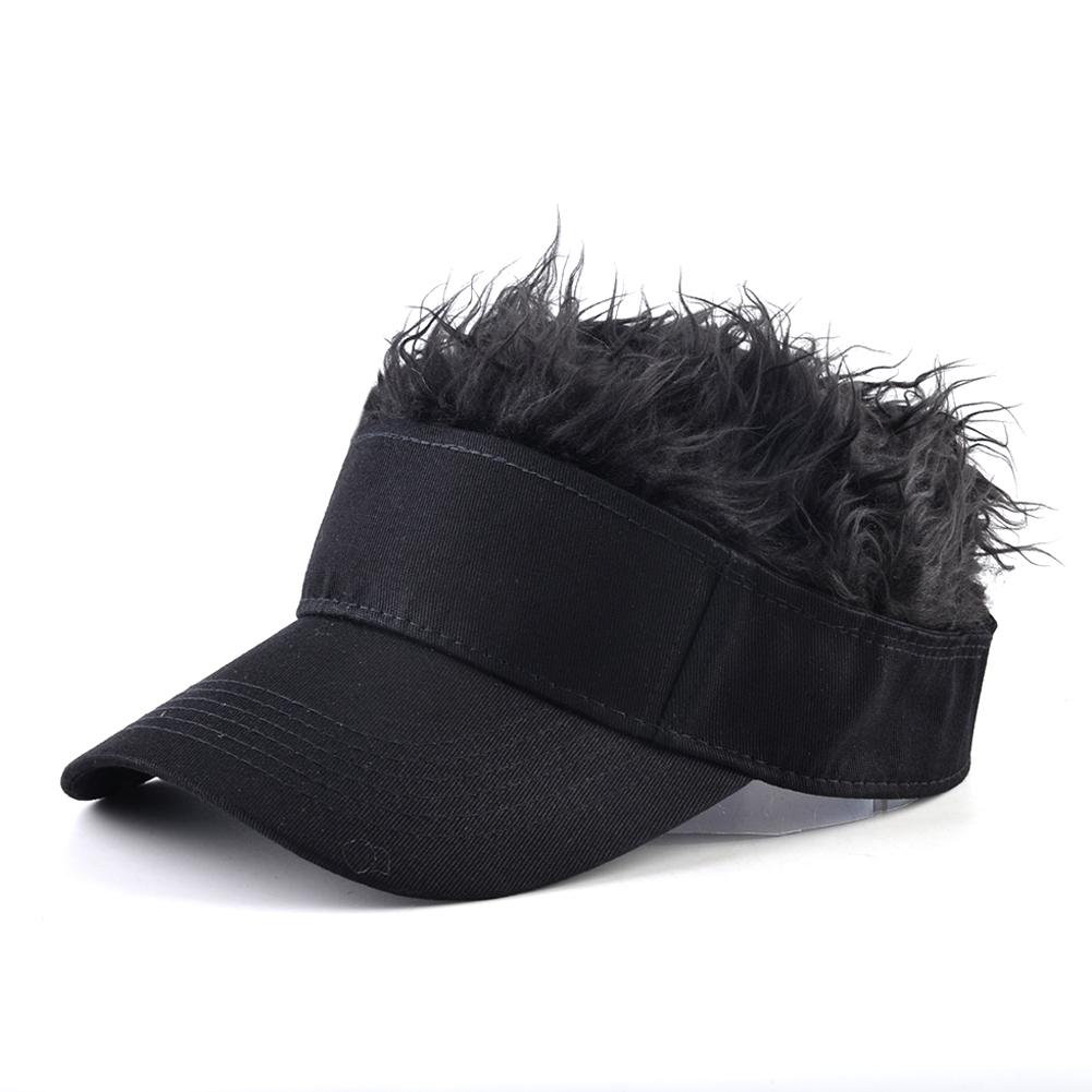 Fashion Baseball Cap With Fake Hair Summer Men's Outdoor Camouflage Visor Hat Women Adjustable Sunshade Snapback Wig Top Caps