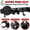 ULIBERMAGNET Magnetic Mop Broom Mobile Magnetic Broom Holder Wall Mounted Utility Storage Mop and Shovel Hanger for and Yard Holder, Heavy-Duty Rack,