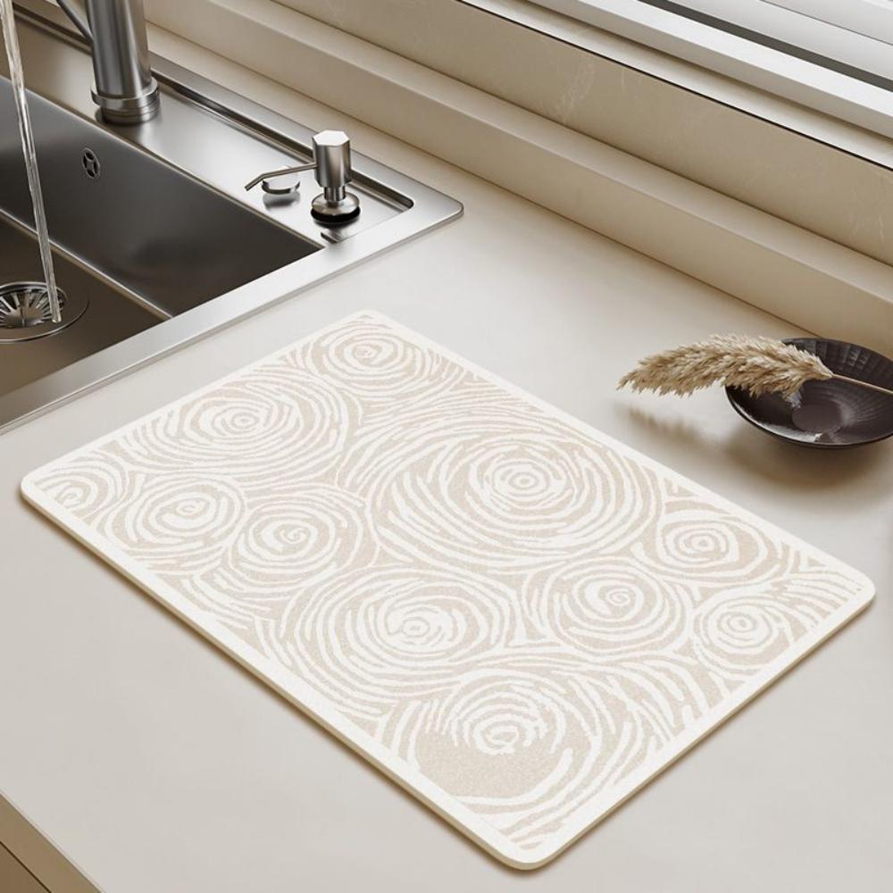 Tableware Drying Mat Soft Drain Pad Non-slip Super Absorbent Wear-resistant Coffee Machine Mat Kitchen Table HOME Decor