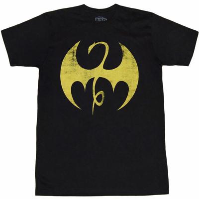 Iron Fist Pomačkané logo draka 100% bavlna Tričko Pánská trička Top
