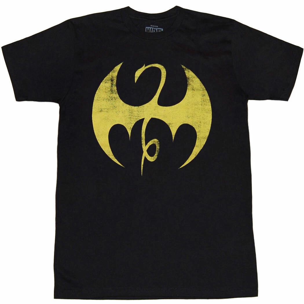 Iron Fist Distressed Dragon Logo 100% Cotton T-shirt Mens Tees Top 3XL