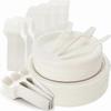 Eco-Friendly Compostable Tableware Set - 250pcs Plates & Cutlery Kit Includes 7" 9" Bagasse Plates Forks Knives Spoons Biodegradable Dinnerware
