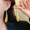 European and American Long Water Droplet Shaped Pendant Earrings, Women's Daily Simple Design Accessories Jewelry