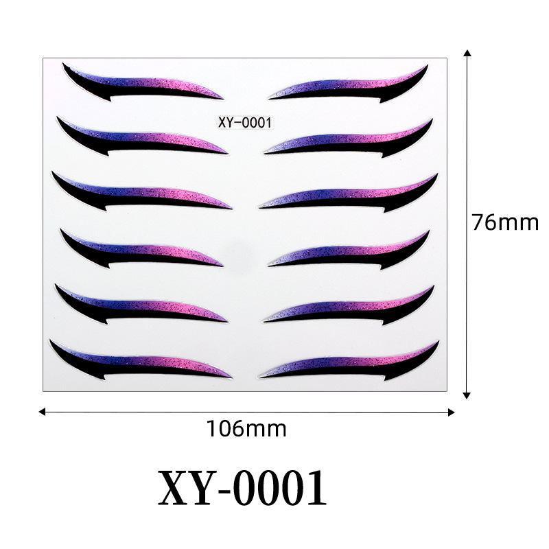 European Waterproof Self-Adhesive Eye Shadow & Eyeliner Stickers for Party & Stage Makeup