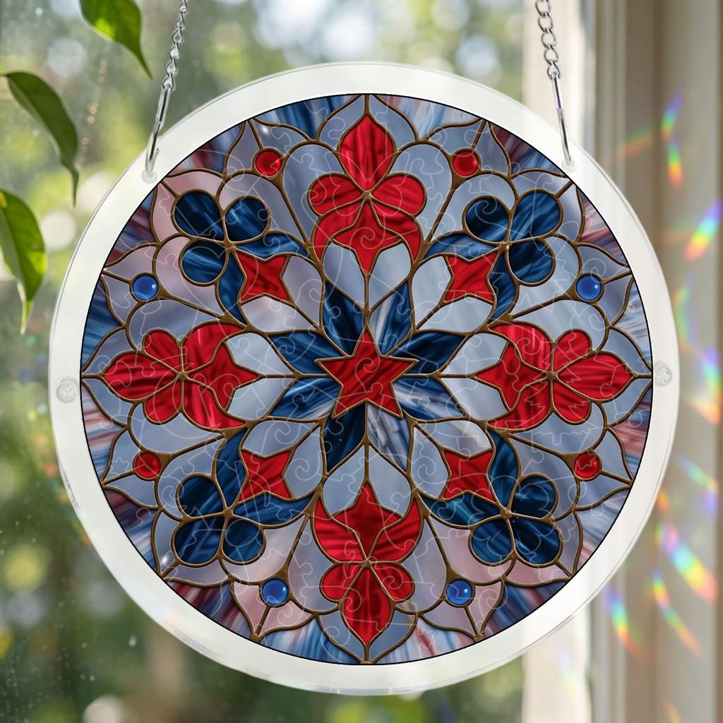 Acrylic Puzzle Can Be Hung Doors, Gardens, Indoor And Outdoor Decoration.Acrylic Puzzles Suncatcher Window Hanging