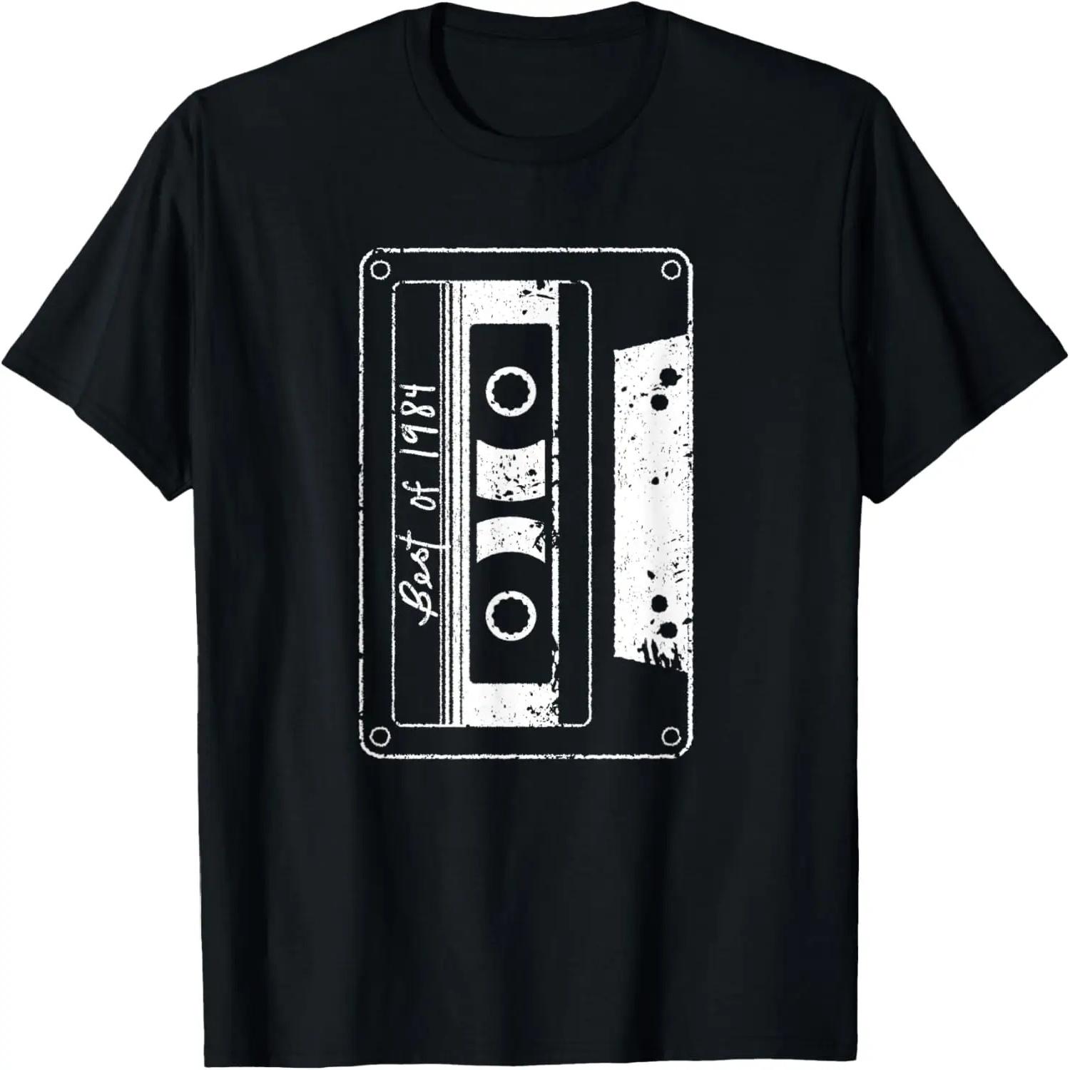 Vintage Best of 1984 tshirt 80s tape cassette funny shirt DJ T-Shirt S