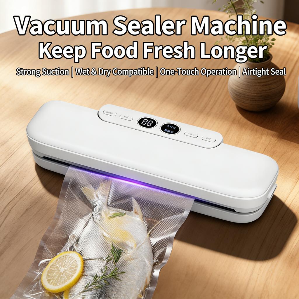 Seal and Cut Sealer for Food Storage Bags, General Household Use.