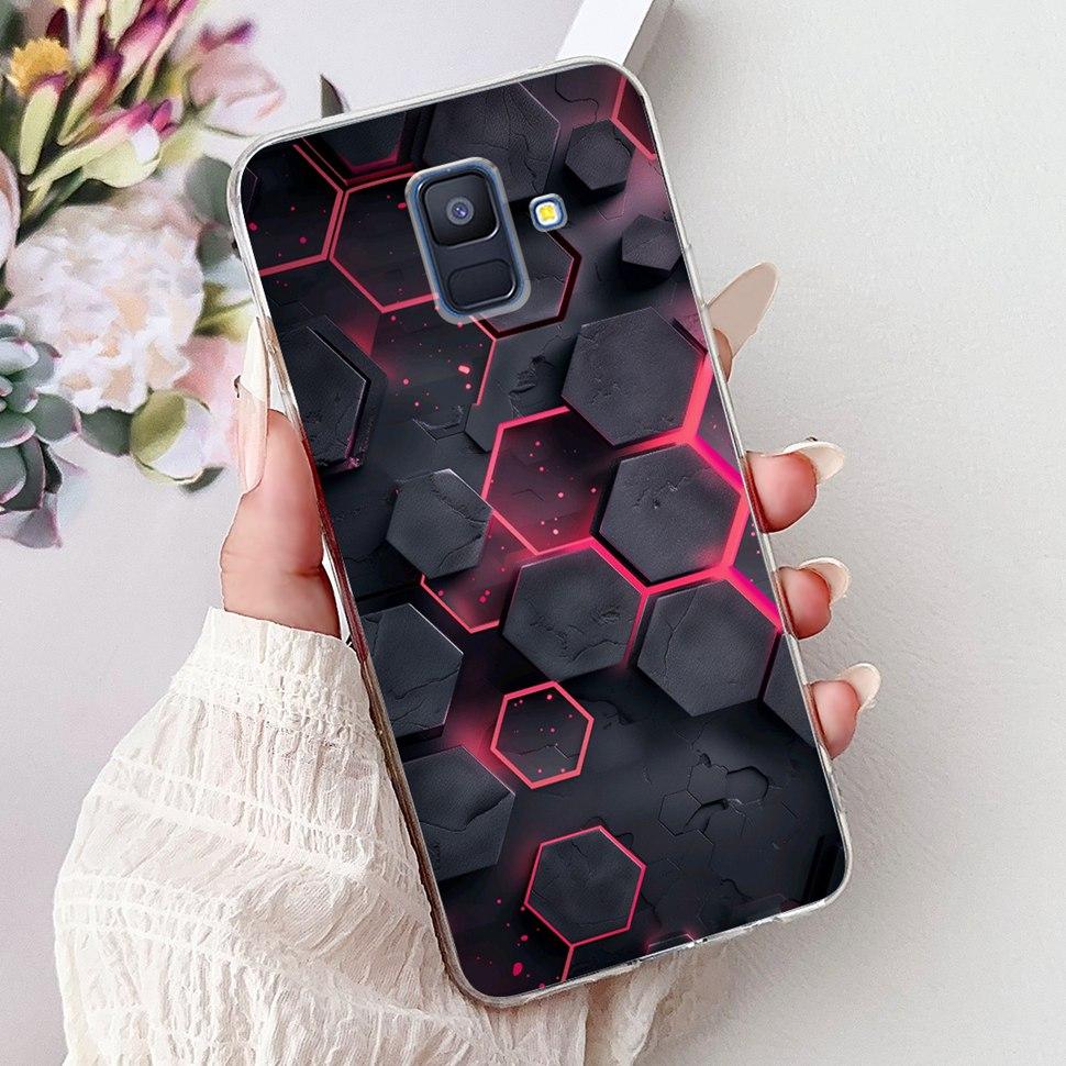 For Samsung Galaxy A6 2018 Case Luxury Painted Cover Soft Silicone Phone Case For Samsung A 6 A6 GalaxyA6 2018 Back Cover Coque