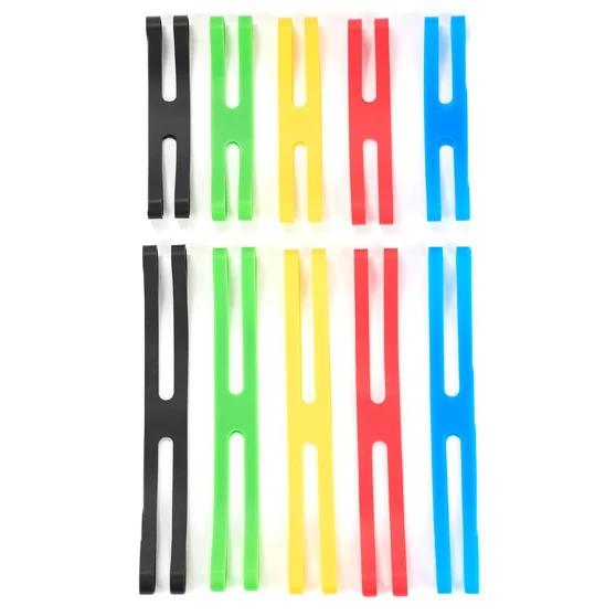 MuqiNush 5/10Pcs Silicone H-Band Rubber Bands High Elasticity Elastic Wrapping Ties Versatile for Outdoor Campingm Packing Strap