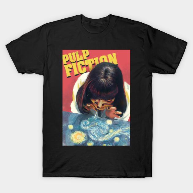 Funny Pulp Fiction TShirt Mia Wallace Quentin Tarantino Graphic Tshirts 90s Vintage Women Men Breathable Comfortable Tee Shirts