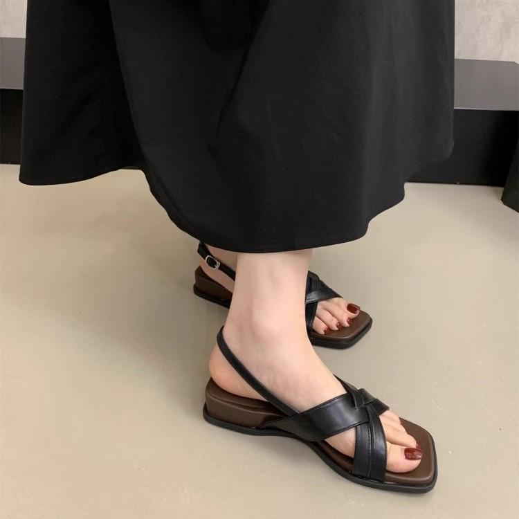 Platform Sandals Women's Summer Wear New French Stunning Retro Fairy Wind Vacation Seaside Beach Roman Slippers