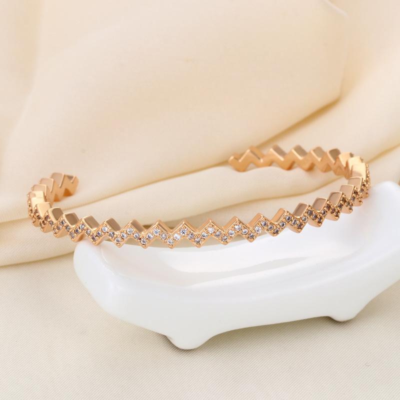 Seiko Full Diamond Wave Bracelet Irregular Open Bracelet