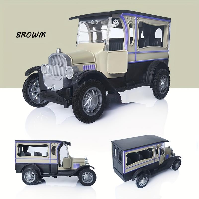 

Винтажная литая игрушка классический автомобиль, 1:Масштаб 32, инерционная машинка с двумя открывающимися дверями, легкий прочный сплавной каркас, вечеринка, День благодарения, рождественский подарок коричневый