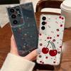 Red Cherry Fruits Case For Samsung Galaxy S26 Ultra S25 FE S24 S23 S22 A54 A15 A35 A55 A16 A36 A56 A17 A37 A57 5G Soft Cover