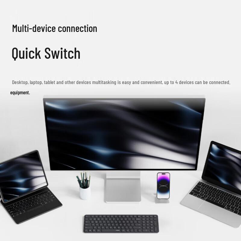 Rapoo E9350L Ultra-Slim Multi-Mode Wireless Keyboard