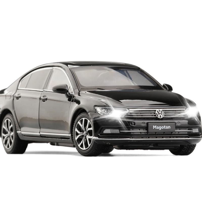 

1/32 VW Magotan Купе Модель автомобиля из сплава Литые металлические автомобили Модель транспортных средств Звук и свет Высокая симуляция Коллекция Детская игрушка Подарок чёрный