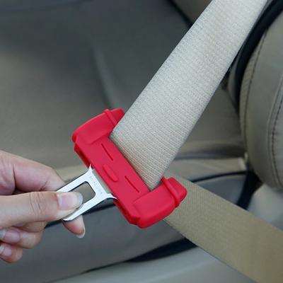 2PCS Universal Car Seat Belt Buckle Clip Protector Silicone Interior Button Case Anti-Scratch Cover Safety Accessories
