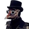 Funny Medieval Plague Doctor Mask Leather In Black Beak Mask Doctor Halloween Mask Steampunk PU Birds Cosplay Doctour De Peste