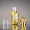 6ml Luxury Style Gold Color Refillable Perfume Bottle Glass Roll-on Essential Oil Bottle Empty Cosmetics Sample Container