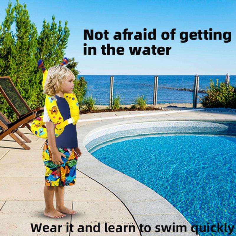 Süße Schwimmweste für Kinder Schwimmhilfen für Kinder Schwimmbecken-Schwimmhilfen für Kinder mit doppeltem Luftbeutel und verstellbarer Sicherheitsschnalle