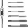 M3-M12 Adjustable T-Handle Wrench Thread Handle Tap Holder Reamer Wrench High Speed Steel Metric Plug Taps Set Tapping Tools