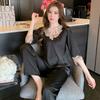 Pajamas Women'S Spring And Autumn Silky Satin Long Sleeve Women'S Pajamas Homewear Set Sexy Colorful Lace Premium Sense