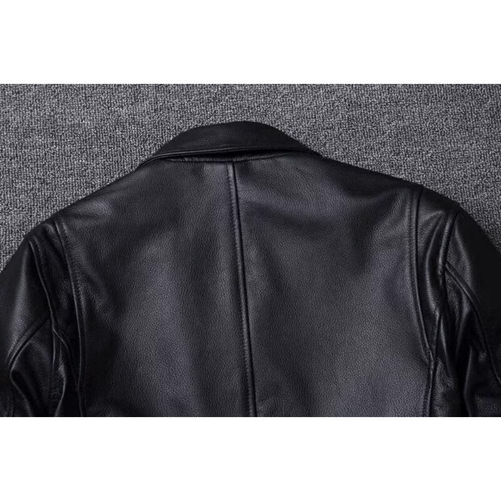 Jachetă din piele naturală pentru bărbați, mărime chinezească, vintage, roșu-maro, din piele naturală de vacă, scurtă, subțire, cu guler răsturnat, jachetă din piele pentru bărbați, primăvară toamnă