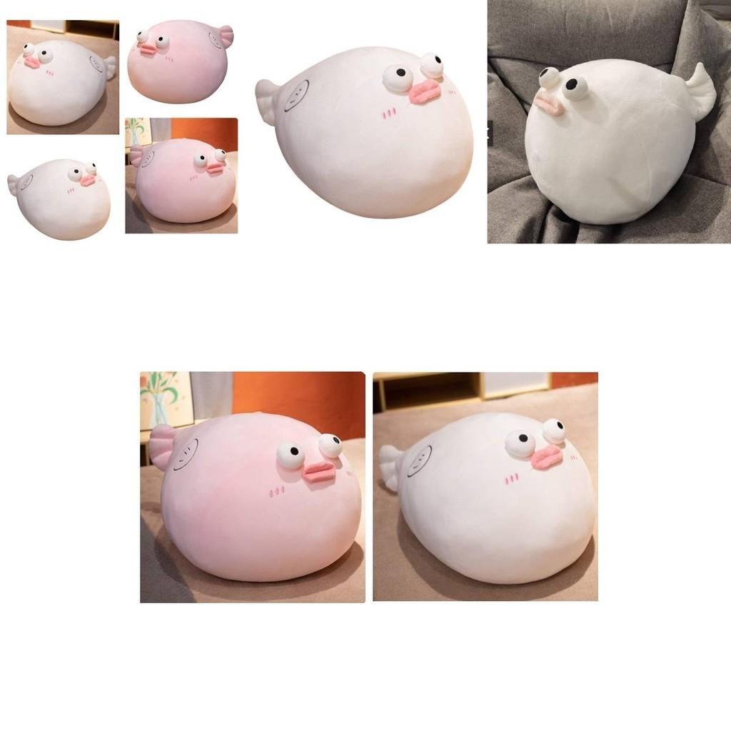 Cute Pufferfish Sausage Lips Plush Toy Pillow