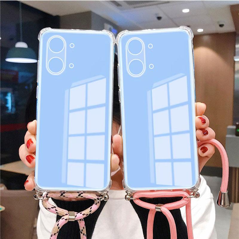 Crossbody Necklace Srap Cord Lanyard Case For POCO X8 Pro Max Shockproof Airbags Clear Soft TPU Cover For Xiaomi POCO X8 Pro X 8