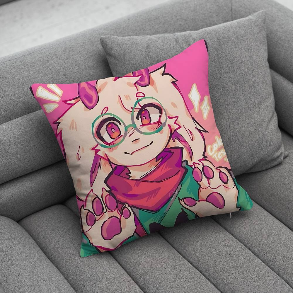 DDeltarune Ralsei Pillow Case Pillowcase Home Sofa Cushions Car Cushions Pillowcover Office Pillowshell Pillow