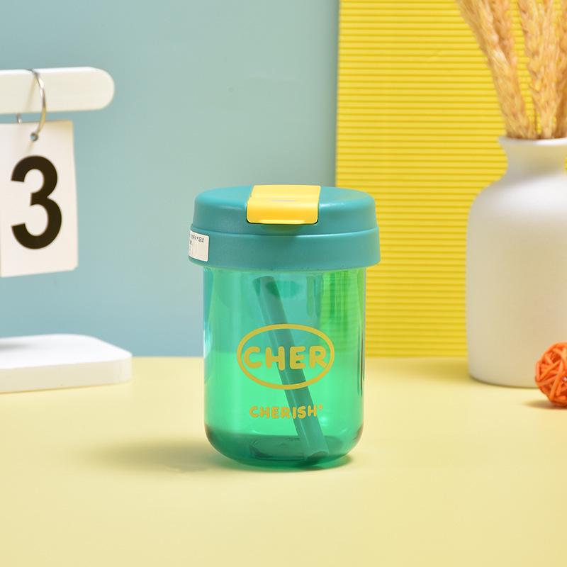 Cute Panda Portable Double Drink Cup with Straw - High Temperature Resistant