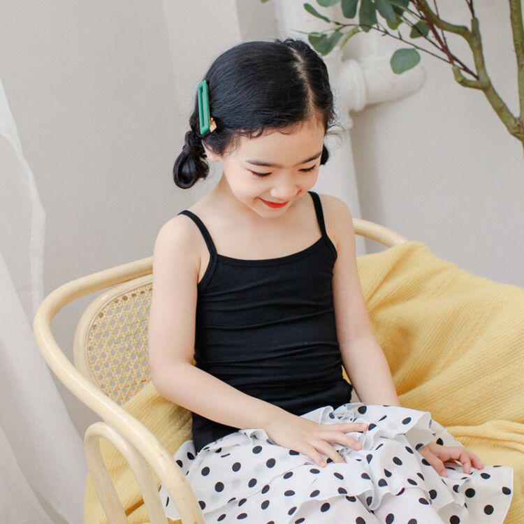 Flickors vit sommarlinne för barn - Lättviktigt, andningsbart undertröja för barn