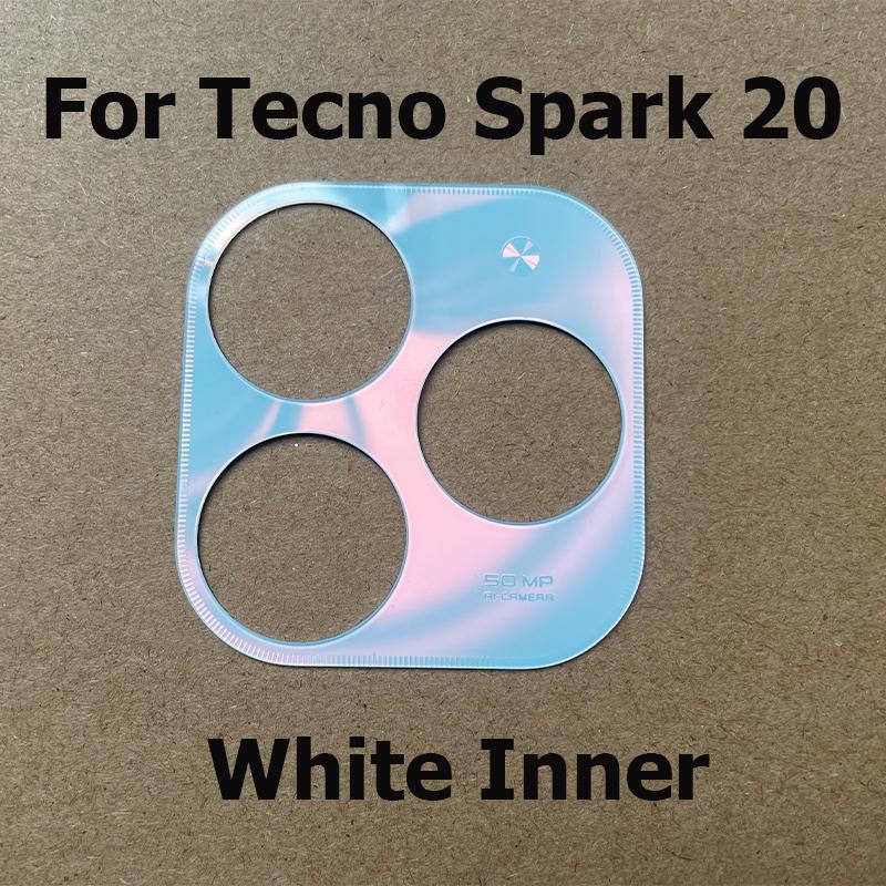 For Tecno Spark 20 Back Camera Glass Rear Lens Cover With Frame Cover Holder Replacement KJ5 KJ5n
