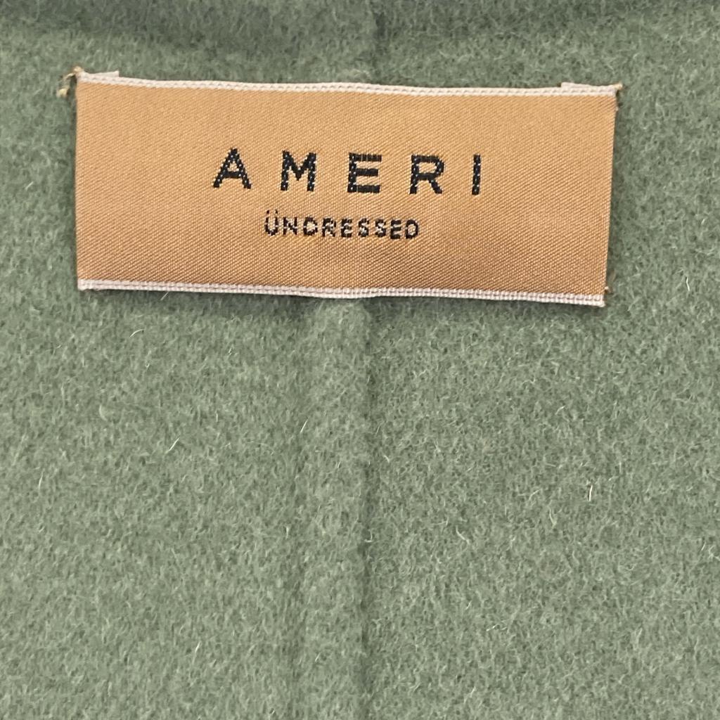 AMERI Green UNDRESSED FRILL COLLAR COAT coat S greenUsed