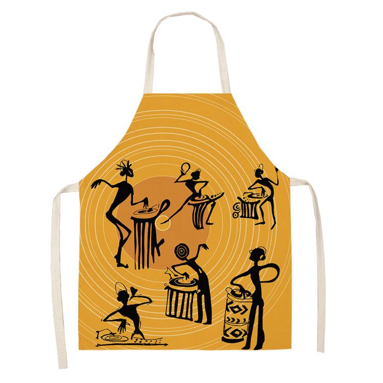 Cooking Baking Apron Home African Women's Pattern Apron Children's House Cleaning Barista Apron Men's and Women's Kitchen Apron