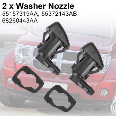 2 Stück Windschutzscheibenwischer Waschdüse Sprühdüse für Jeep Grand Cherokee 2011-2017