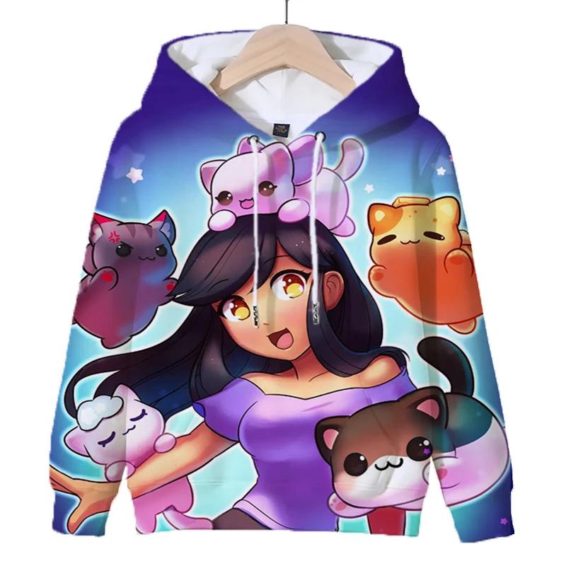 3D Hra Aphmau Potisk Mikina s Kapucí Dětské Mikiny s Kapucí Kreslené Anime Mikiny Jaro Podzim Dětské Oblečení Harajuku Mikiny Přes Hlavu