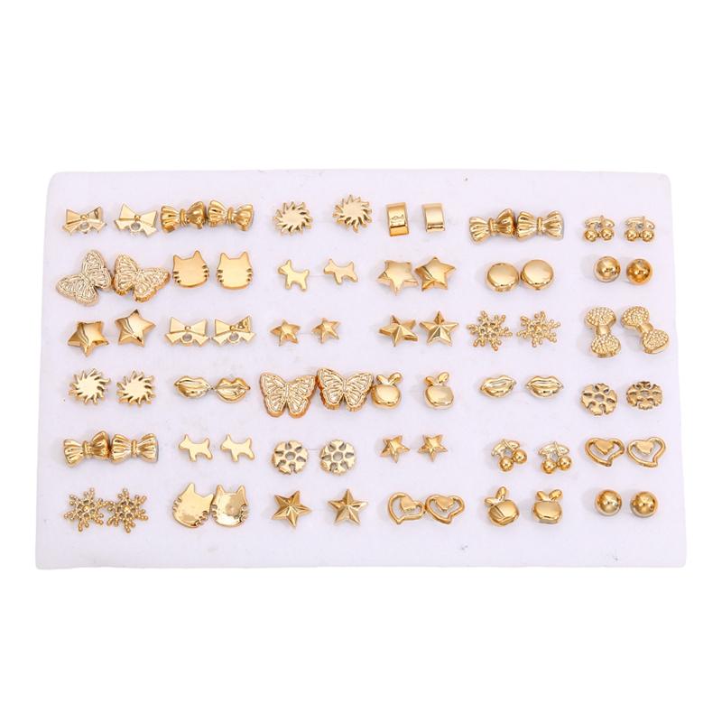 

36 пар/компл. модные разноцветные серьги-гвоздики со стразами и геометрическим рисунком для женщин и девочек, ювелирные аксессуары style 11