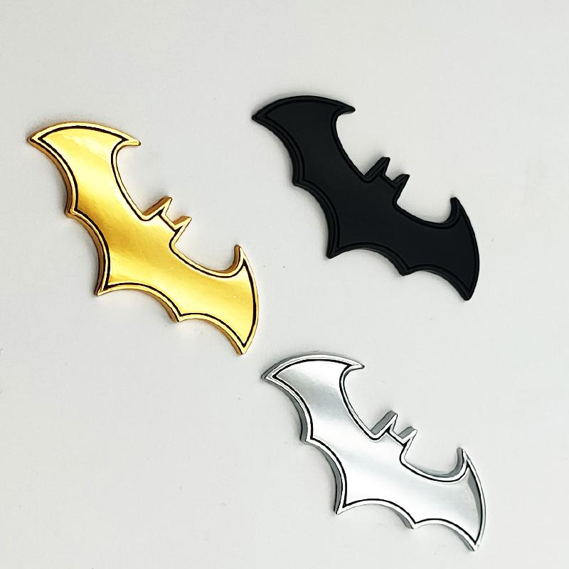 3d Metal Gold Chrome Black Bat Sticker Car Body Badge Fender Emblem Logo Decal Auto Car Stying Motorcycle Decoration Accessories