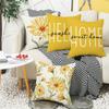 Plant Flower Letter Print Pillow Sofa Cushion Cover Car Waist Protector Bedside Cushion Cover Cartoon Nordic Pillow Cover