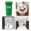 Playful Smiling Emoticon Adhesive Decorations Waterproof Stickers For Console Electronics Accessories Easy Application