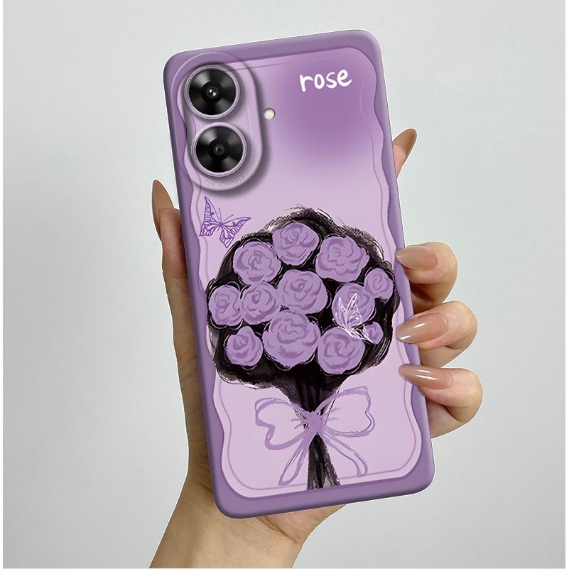 For Realme Note 60 Case Pretty Flower Camera Protector Phone Cover For Realme Note 60 60x Soft Shockproof Case Funda Note60 Etui