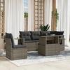 VidaXL Garden Lounge Set 6 Pcs with Grey Cushions Wicker 3267910