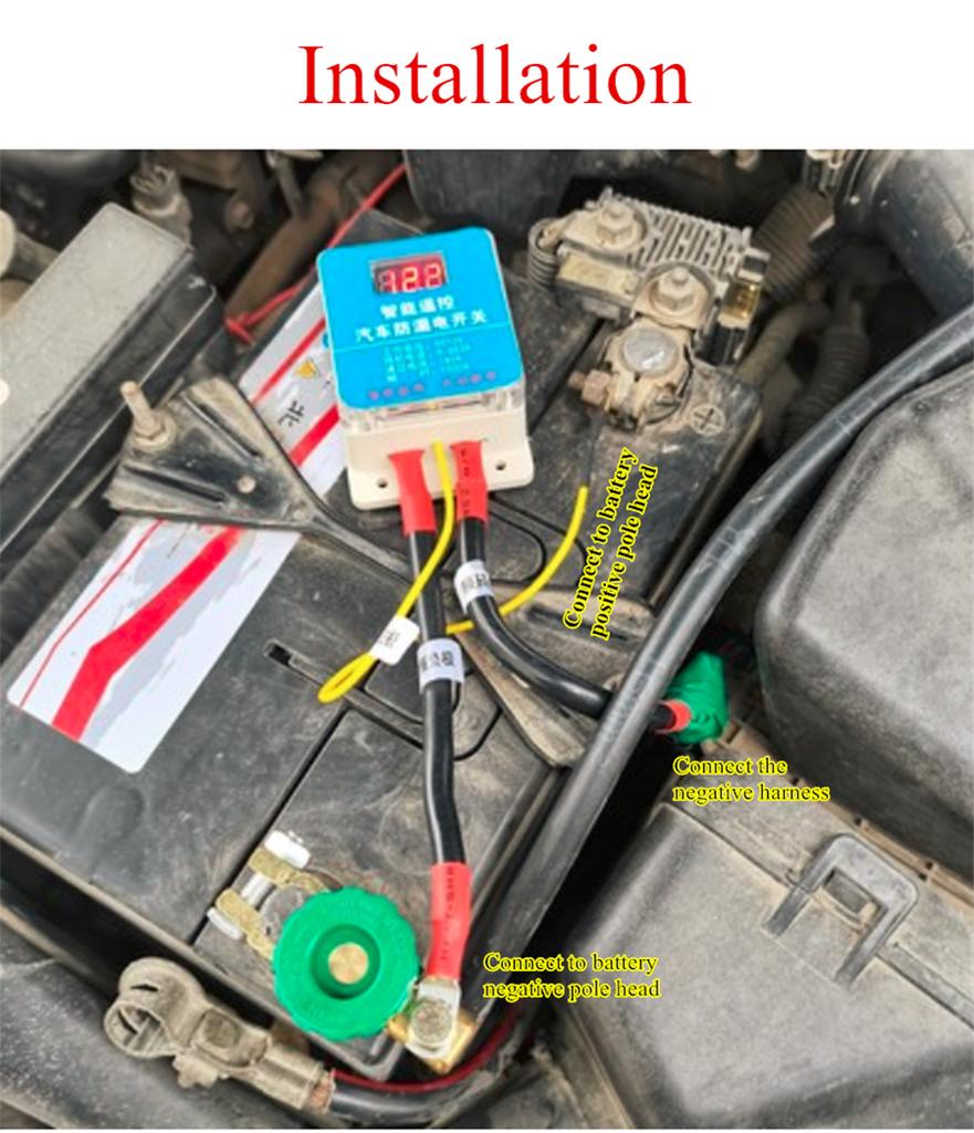 12v Car Battery Disconnect Cut Off Isolator Master Switches Digital Voltmeter