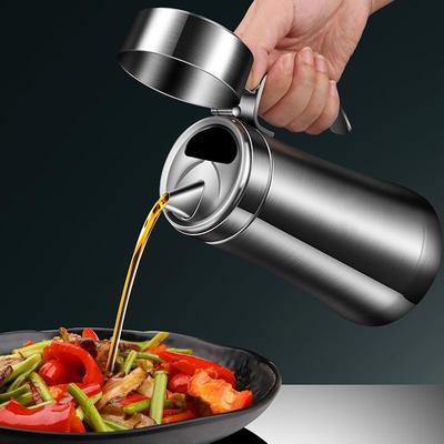 European Anti-Leak Stainless Steel Oil Pot - Non-Drip Soy Sauce & Vinegar Bottle for Kitchen