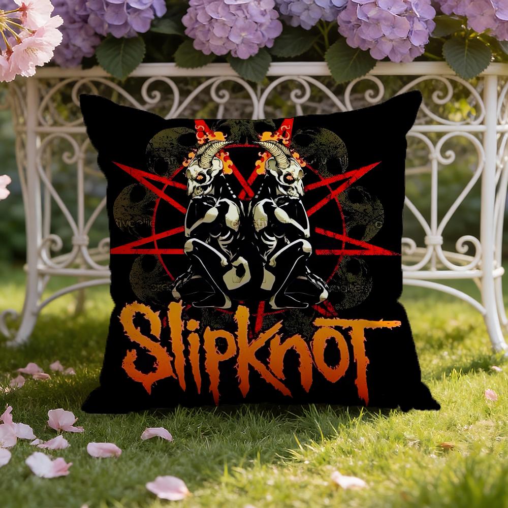 Band S-Slipknot Cushion Cover Home & Car Dual-Scene Pillow Cover: Reversible for Premium Comfort