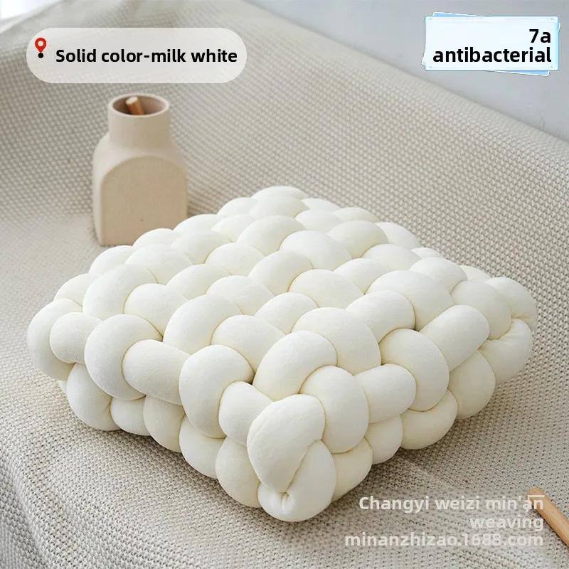 1PCS Tatami Mat Floor Seat Pad Braided Twist Knit Pillow Cushion for Sitting Removable Washable Cover Lumbar Back Support